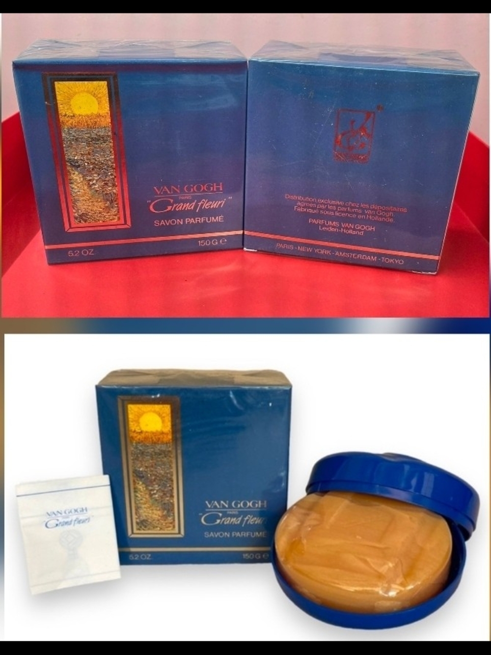 RARE VINTAGE PARFUMS VAN GOGH GRAND FLEURI PERFUMED SOAP & CASE SET NEW SEALED